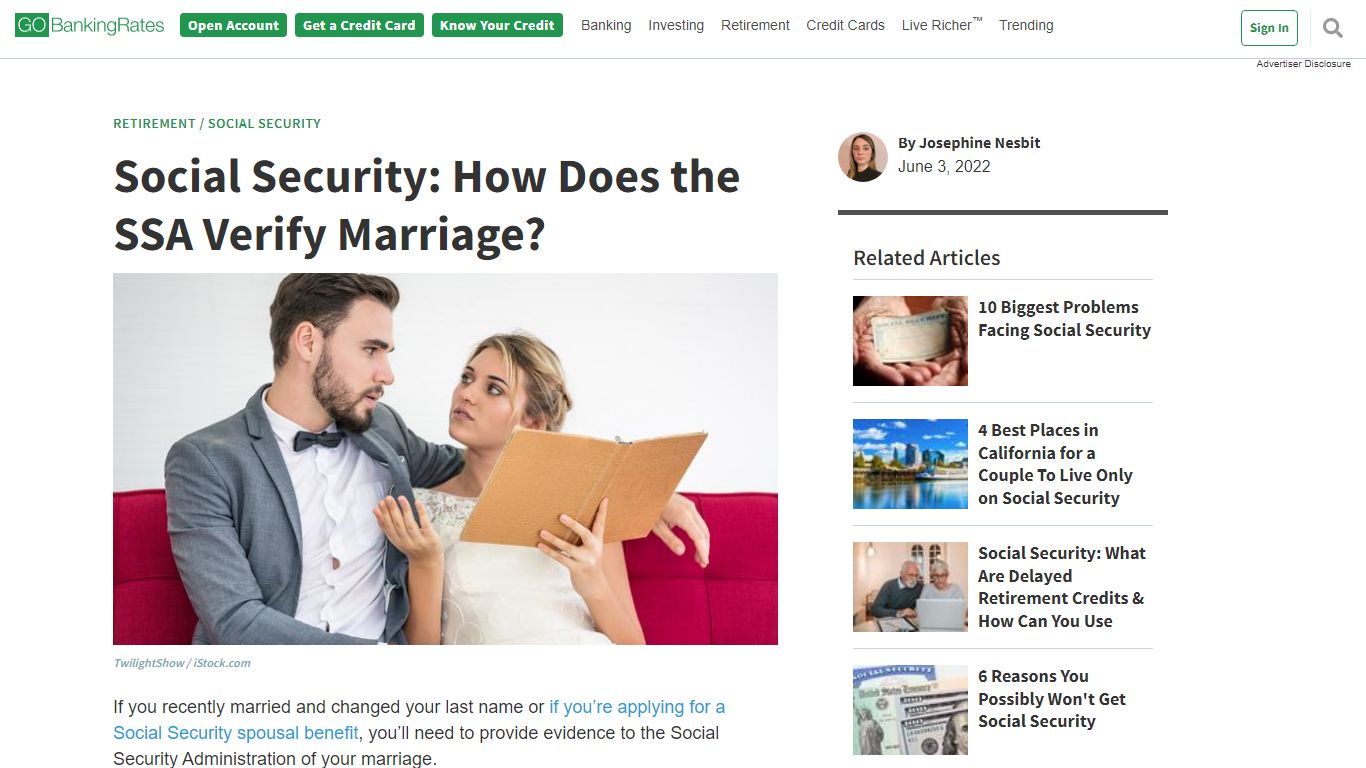 Social Security: How Does the SSA Verify Marriage?